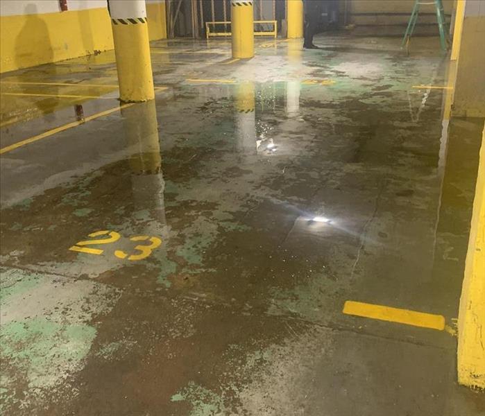 Flooded Parking Garage